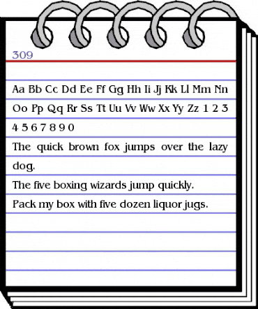 00309 Regular animated font preview