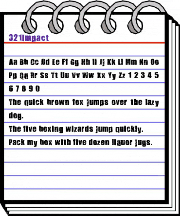 321impact Regular animated font preview 321impact Regular animated font preview