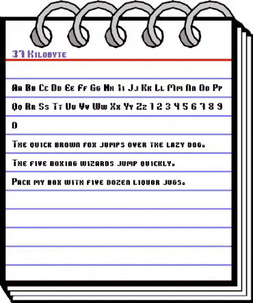 37 Kilobyte Regular animated font preview 37 Kilobyte Regular animated font preview