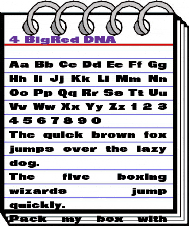 4 BigRed DNA Regular animated font preview 4 BigRed DNA Regular animated font preview
