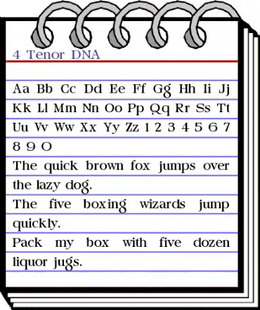 4 Tenor DNA Regular animated font preview