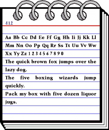 00412 Regular animated font preview