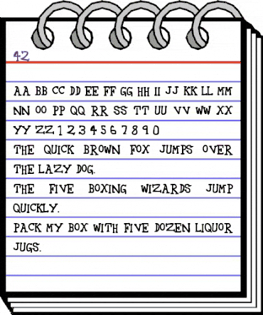 42 Regular animated font preview