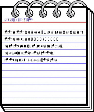 5 Fingered Goth SWTrial Regular animated font preview