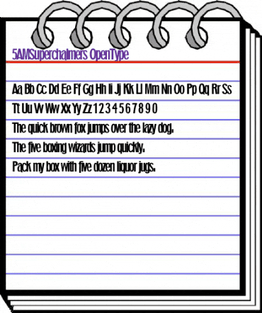 5AM Superchalmers Regular animated font preview 5AM Superchalmers Regular animated font preview