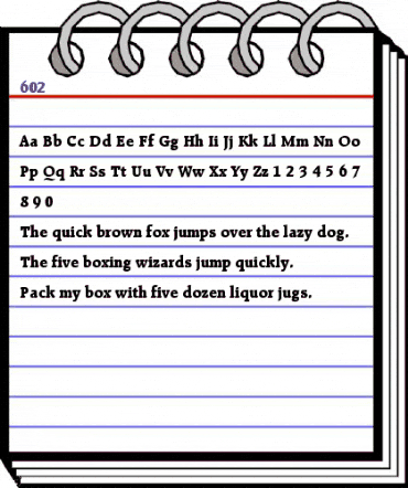 00602 Regular animated font preview