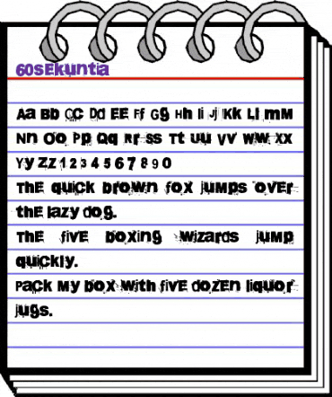 60sekuntia Regular animated font preview