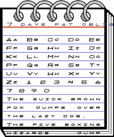 7 days fat oblique Regular animated font preview 7 days fat oblique Regular animated font preview