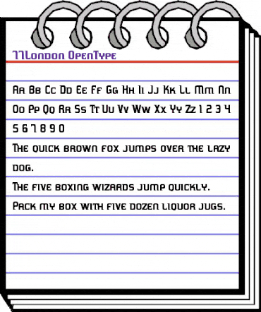 77London Regular animated font preview 77London Regular animated font preview