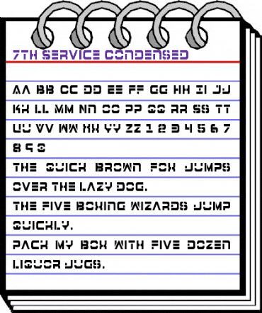 7th Service Condensed Condensed animated font preview 7th Service Condensed Condensed animated font preview