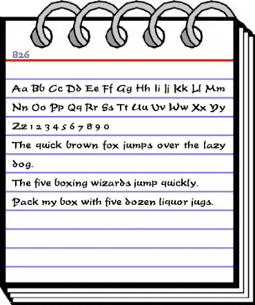 00826 Regular animated font preview