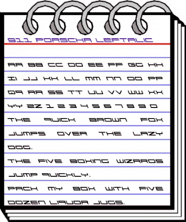 911 Porscha Leftalic Leftalic animated font preview 911 Porscha Leftalic Leftalic animated font preview