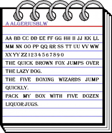 a_AlgeriusBlw Regular animated font preview