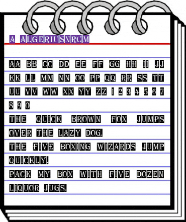 a_AlgeriusNrCm Regular animated font preview
