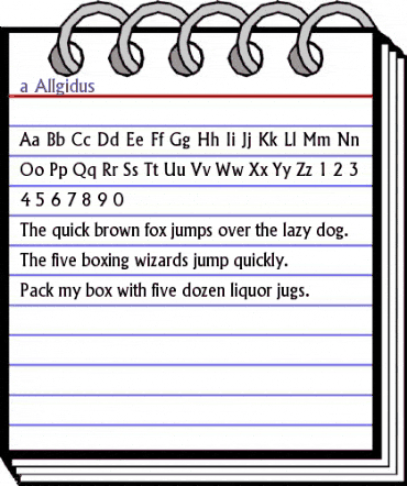 a_Allgidus Regular animated font preview