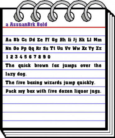 a_AssuanBrk Bold animated font preview