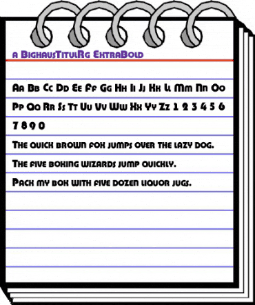 a_BighausTitulRg ExtraBold animated font preview