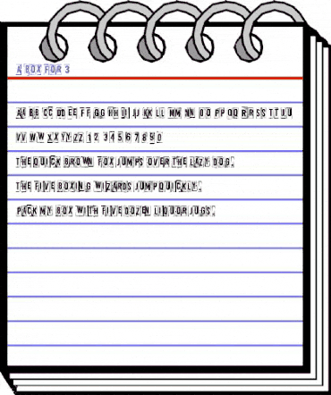 A Box For 3 Regular animated font preview A Box For 3 Regular animated font preview