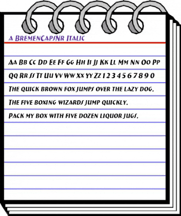 a_BremenCapsNr Italic animated font preview a_BremenCapsNr Italic animated font preview