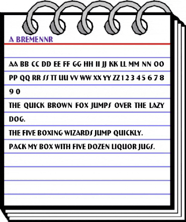 a_BremenNr Regular animated font preview a_BremenNr Regular animated font preview