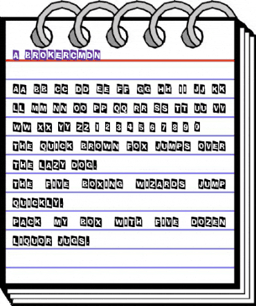 a_BrokerCmDn Regular animated font preview a_BrokerCmDn Regular animated font preview