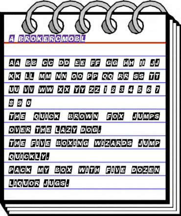 a_BrokerCmObl Regular animated font preview