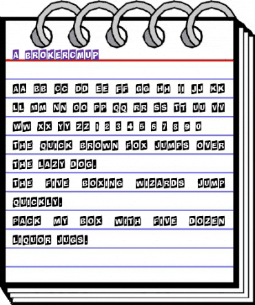 a_BrokerCmUp Regular animated font preview