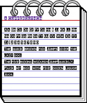a_CopperGothCm Demi animated font preview