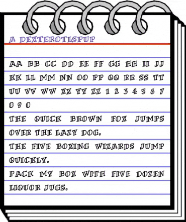 a_DexterOtlSpUp Regular animated font preview a_DexterOtlSpUp Regular animated font preview