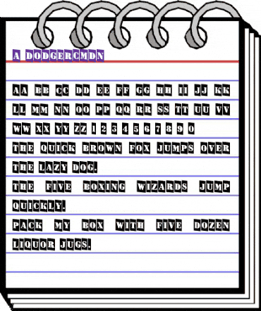 a_DodgerCmDn Regular animated font preview