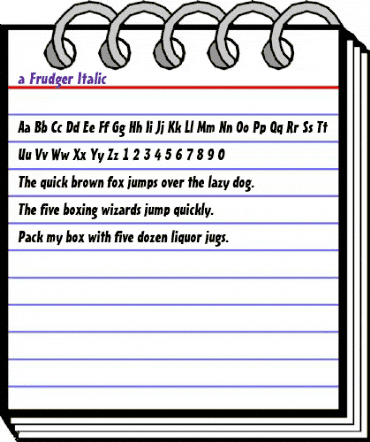 a_Frudger Italic animated font preview a_Frudger Italic animated font preview