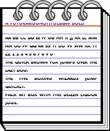 a_FuturaRoundTitulB&W Bold animated font preview