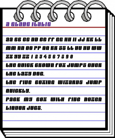 a_Glade Italic animated font preview