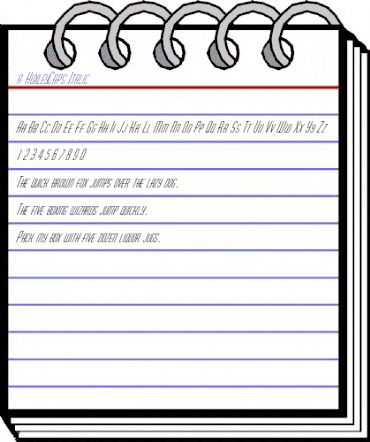 a_HuxleyCaps Italic animated font preview a_HuxleyCaps Italic animated font preview