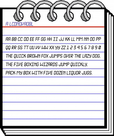 a_LCDNovaObl Regular animated font preview a_LCDNovaObl Regular animated font preview