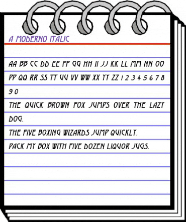 a_Moderno Italic animated font preview a_Moderno Italic animated font preview