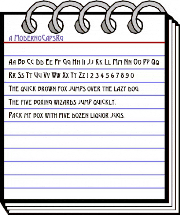 a_ModernoCapsRg Regular animated font preview