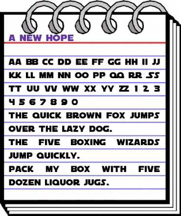 A New Hope Regular animated font preview