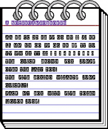 a_NoterCmBrk Regular animated font preview a_NoterCmBrk Regular animated font preview