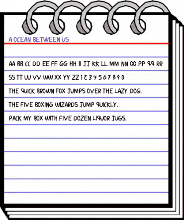 A ocean between US Regular animated font preview A ocean between US Regular animated font preview