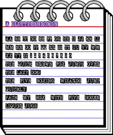 a_OldTyperNrCmDn Regular animated font preview a_OldTyperNrCmDn Regular animated font preview