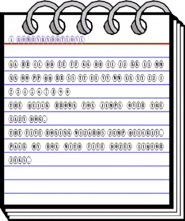 a_RombyRndOtlOvl Regular animated font preview