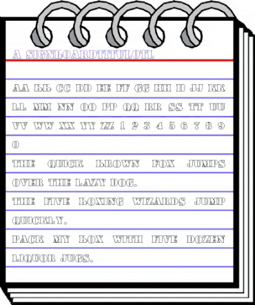 a_SignboardTitulOtl Regular animated font preview