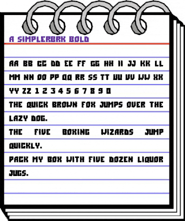 a_SimplerBrk Bold animated font preview