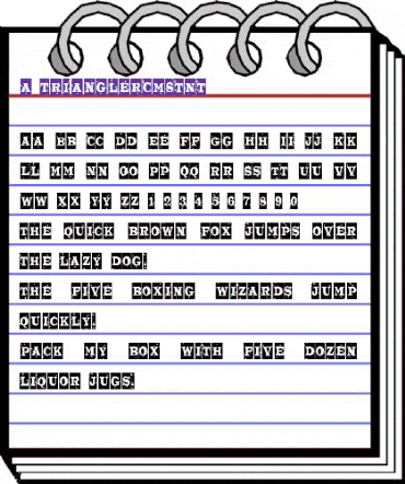 a_TrianglerCmStNt Regular animated font preview