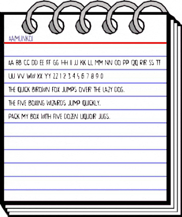 Aamunkoi Regular animated font preview Aamunkoi Regular animated font preview