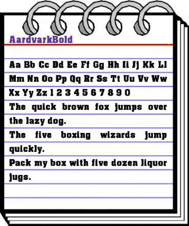 AardvarkBold Regular animated font preview AardvarkBold Regular animated font preview