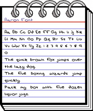 Aaron Font Hand animated font preview