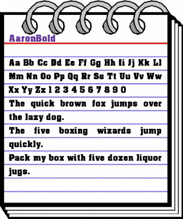AaronBold Regular animated font preview AaronBold Regular animated font preview