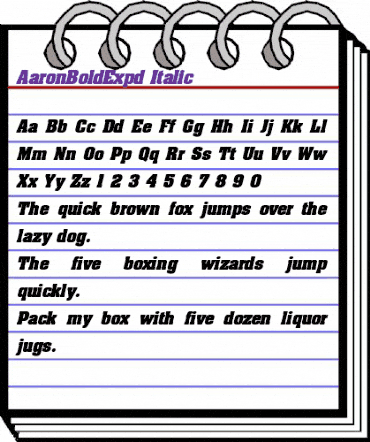 AaronBoldExpd Italic animated font preview AaronBoldExpd Italic animated font preview